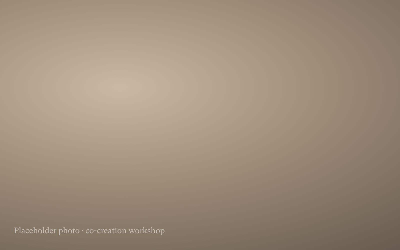 Placeholder: co-creation workshop